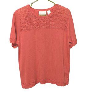 Alfred Dunner St Croix Pullover Sweater Top M Grandmacore  Coastal Beachy Career